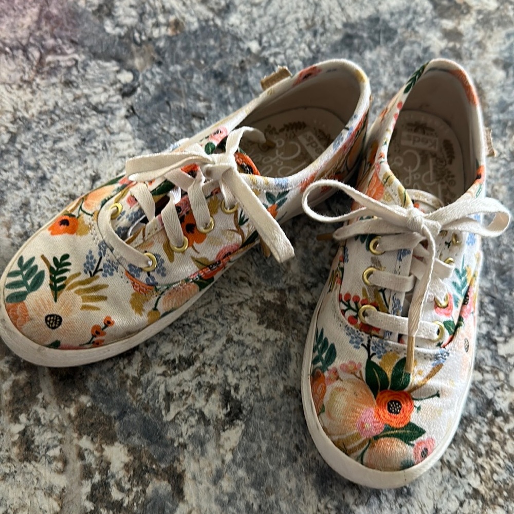 Girls Keds floral shoes